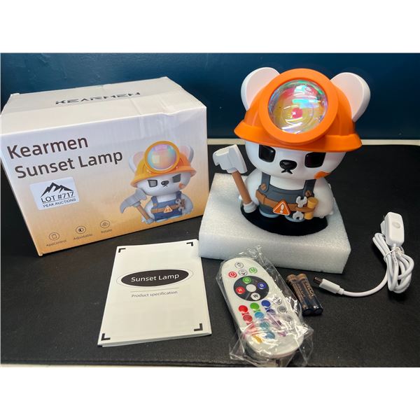 Lot of 1 Sunset Lamp w/ Remote & App Control - Bear Design
