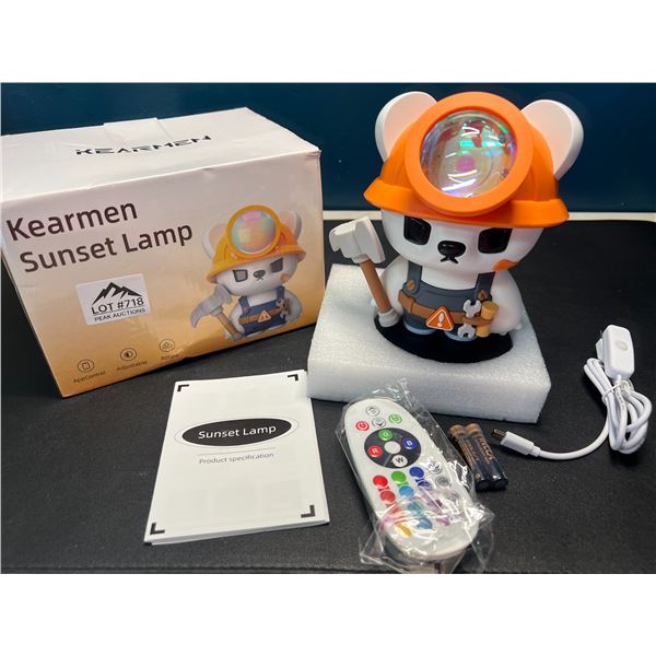 Lot of 1 Sunset Lamp w/ Remote & App Control - Bear Design