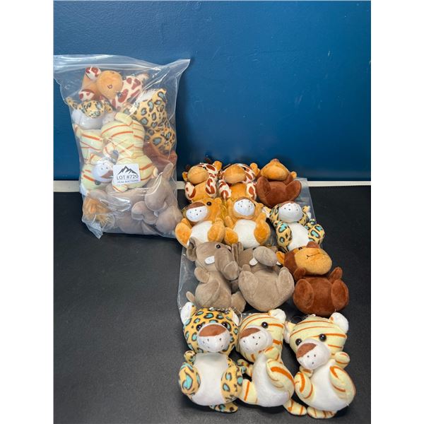 Lot of 2 Multi-Packs of Stuffed Animal Keychains - 12PCS Per Pack/24 Total!