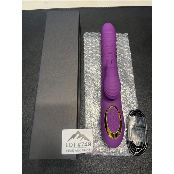 Lot of 1 Thrusting/Moving & Vibrating "Rabbit" Style Rechargeable Sex Toy