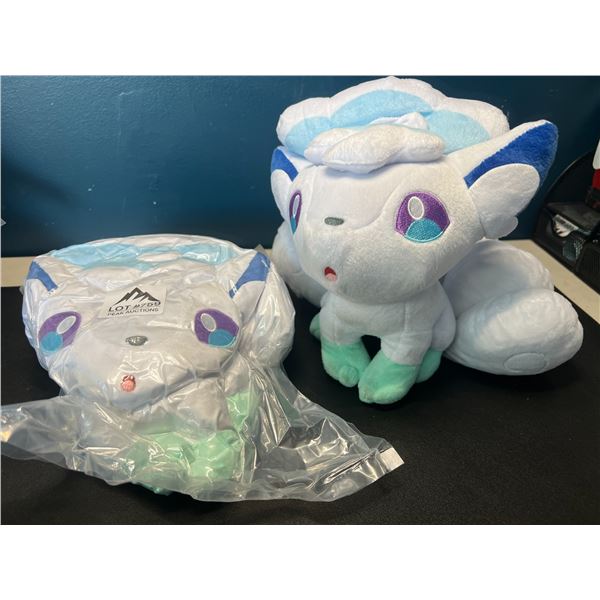 Lot of 2 Alolan Vulpix Pokemon Plushies - 8 inches tall