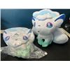 Image 1 : Lot of 2 Alolan Vulpix Pokemon Plushies - 8 inches tall