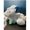 Image 2 : Lot of 2 Alolan Vulpix Pokemon Plushies - 8 inches tall