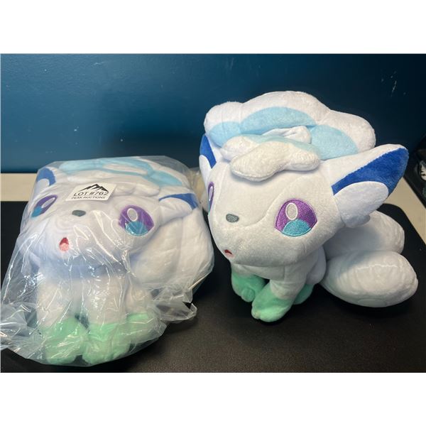 Lot of 2 Alolan Vulpix Pokemon Plushies - 8 inches tall