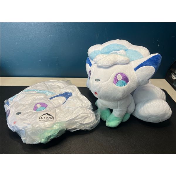 Lot of 2 Alolan Vulpix Pokemon Plushies - 8 inches tall