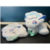Image 1 : Lot of 2 Alolan Vulpix Pokemon Plushies - 8 inches tall