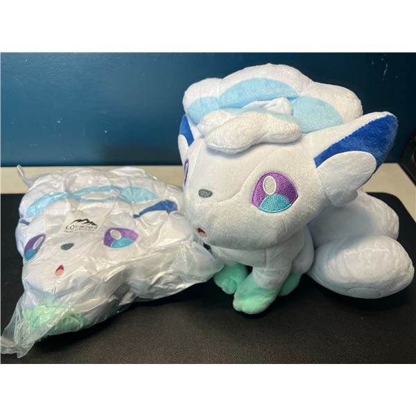 Lot of 2 Alolan Vulpix Pokemon Plushies - 8 inches tall