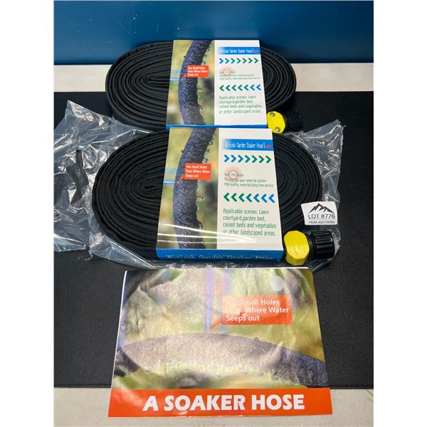 Lot of 2 Garden Soaker Hoses - 50FT Each! Great for plants/gardens!