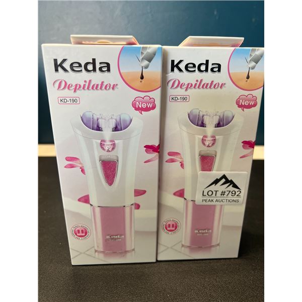 Lot of 2 Keda Depilator Hair Removal Devices