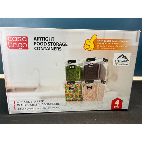 Lot of Casa Lingo Airtight Food Storage Containers - 4 PCS