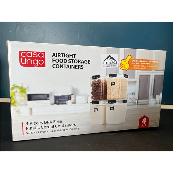 Lot of Casa Lingo Airtight Food Storage Containers - 4 PCS