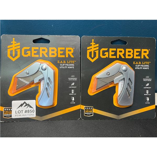 Lot of 2 Gerber E.A.B. Lite Clip Folding Utility Knives