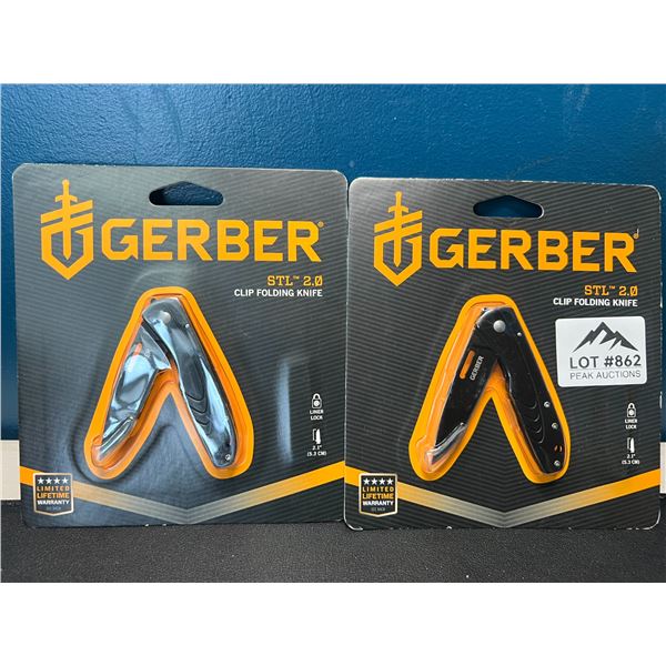 Lot of 2 Gerber STL 2.0 Clip Folding Knives