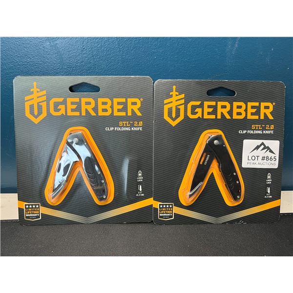 Lot of 2 Gerber STL 2.0 Clip Folding Knives