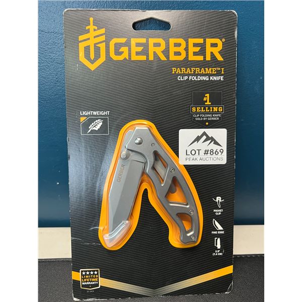 Lot of 1 Gerber Parframe I Clip Folding Knife
