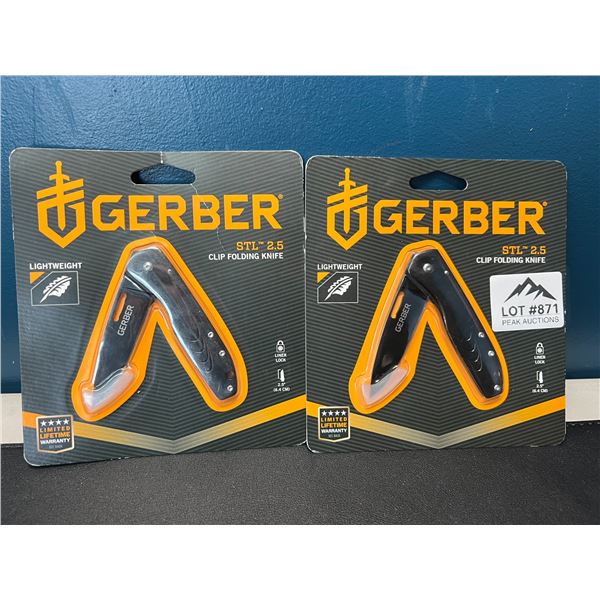 Lot of 2 Gerber STL 2.5 Clip Folding Knives