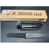 Image 1 : Lot of 1 Outdoor Survival Gear Fixed-Blade Knife w/ Sheath
