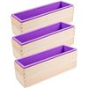 Image 1 : Lot of 2 Soap Making Silicone Rectangle Molds - 3PCS per pack - 42oz each