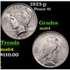 Image 1 : 1923-p Peace Dollar $1 Grades Choice Unc