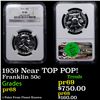 Image 1 : Proof NGC 1959 Franklin Half Dollar Near TOP POP! 50c Graded pr68 BY NGC