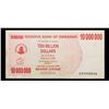 Image 3 : 2008 Zimbabwe 10 Million Dollars Note P#  55A Grades vf++