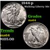 Image 1 : 1944-p Walking Liberty Half Dollar 50c Grades Choice Unc