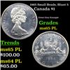 1965 Small Beads, Blunt 5 Canada Dollar $1 Grades GEM Unc PL