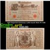 Image 1 : 1910 Imperial Germany 1,000 mark Note P# 44B Grades Choice AU/BU Slider