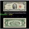 1963 $2 Red seal United States Note Grades xf+