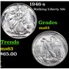 Image 1 : 1946-s Walking Liberty Half Dollar 50c Grades Select Unc