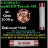 Image 1 : Shotgun Lincoln 1c roll, 2000-p 50 pcs Steel-Strong Wrapper.