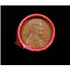 Image 2 : Mixed small cents 1c orig shotgun roll, 1920-p Lincoln Cent, Wheat Cent other end, Coca Cola Brandt 