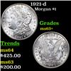 Image 1 : 1921-d Morgan Dollar $1 Grades Select+ Unc