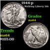 Image 1 : 1944-p Walking Liberty Half Dollar 50c Grades Choice Unc