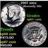 Image 1 : 1967 sms Kennedy Half Dollar 50c Grades sp67+ cam
