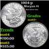 Image 1 : 1904-p Morgan Dollar $1 Graded ms63+ By SEGS