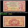 Image 1 : 1961 U.S Military Payment 5 cent Note P# M43A Grades vf+