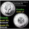 1964 Canada $1 Silver Canada Dollar KM# 121 $1 Grades GEM++ PL