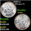 Image 1 : 1885-o Morgan Dollar $1 Grades GEM+ Unc