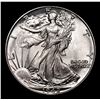 Image 2 : 1942-p Walking Liberty Half Dollar 50c Grades Choice+ Unc