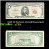 Image 1 : 1963 $5 Red seal United States Note Grades vf+