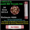 Image 1 : Shotgun Lincoln 1c roll, 1972-d 50 pcs Steel-Strong Wrapper.