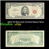 Image 1 : 1963 $5 Red seal United States Note Grades vf++