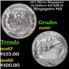 1977 Silver Singapore 10 Dollars $10 KM-15 Grades GEM++ Unc