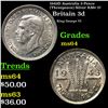 1943D Australia 3 Pence (Threepence) Silver KM# 37 Grades Choice Unc