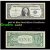 1957 $1 Blue Seal Silver Certificate Grades Select AU