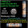 Image 1 : Shotgun Jefferson 5c roll, 1995-d 40 pcs Coin-Tainer Wrapper