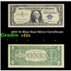 1957 $1 Blue Seal Silver Certificate Grades vf+