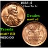 Image 1 : 1953-d Lincoln Cent 1c Grades GEM++ Unc RD