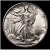 Image 2 : 1943-p Walking Liberty Half Dollar 50c Grades Choice Unc